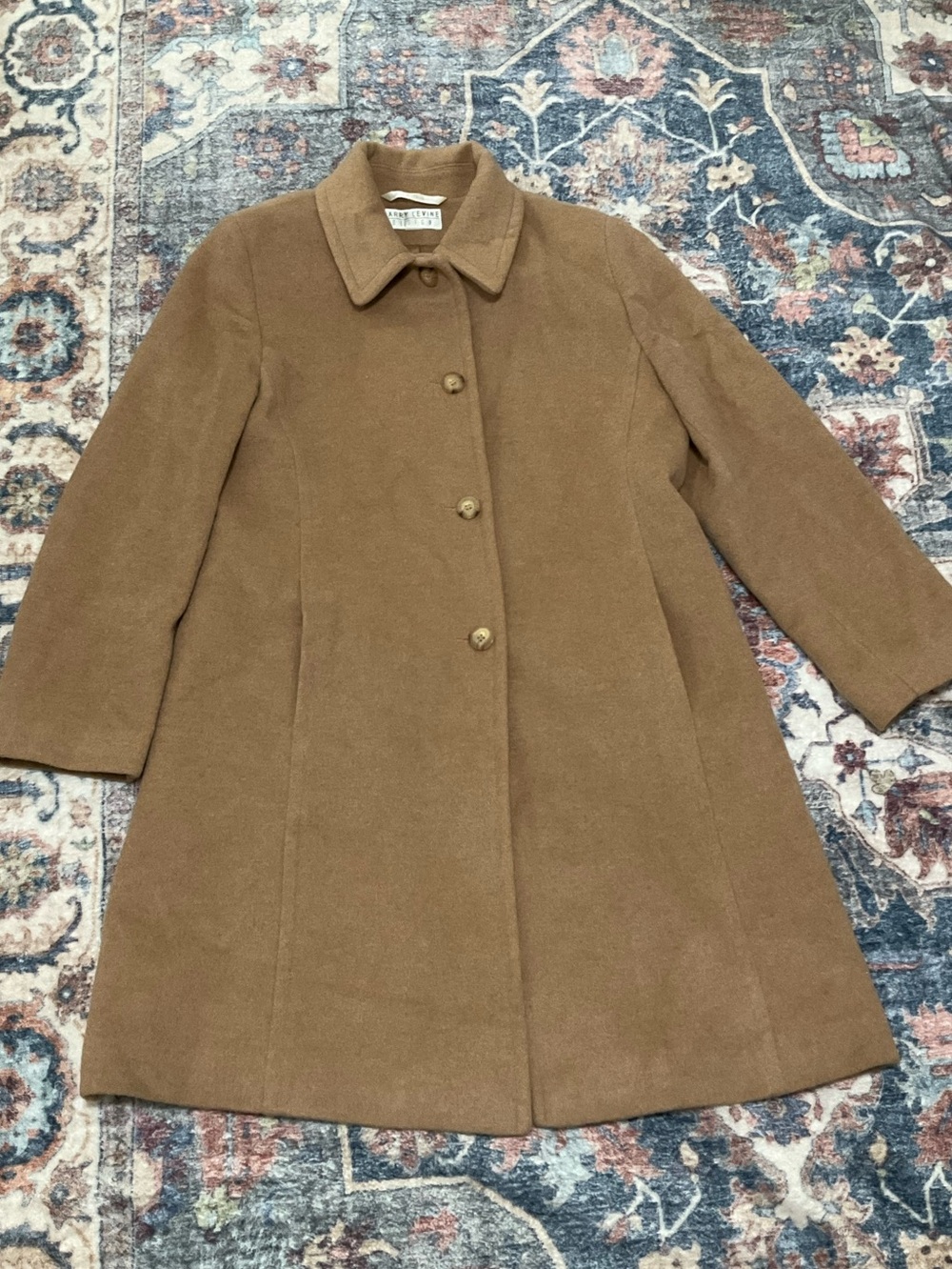 Vintage Coat 100%  Pure Camel Hair /Larry Levine Design Size 14